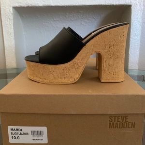 Steve Madden - Mardi, black leather, size 10